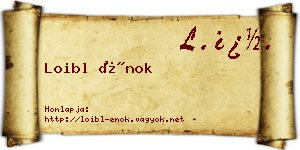Loibl Énok névjegykártya